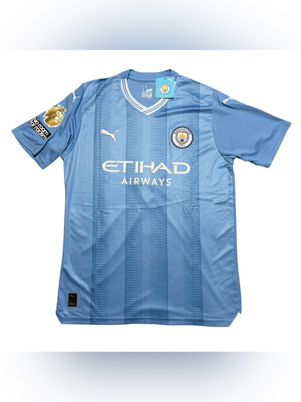 Puma X Erling Halaand Manchester City Home Jersey - Sky Blue with White Logos